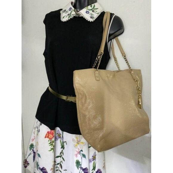 michael kors shopping tan patent leather tote - Picture 6 of 10